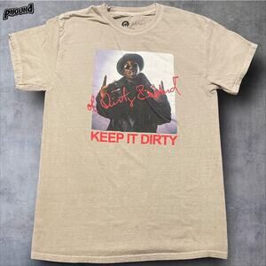 Ol' Dirty Bastard Shirt S/M Beige Keep It Dirty Rap Hip Hop Tee